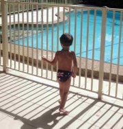Small Child at a Compliant Pool Fence